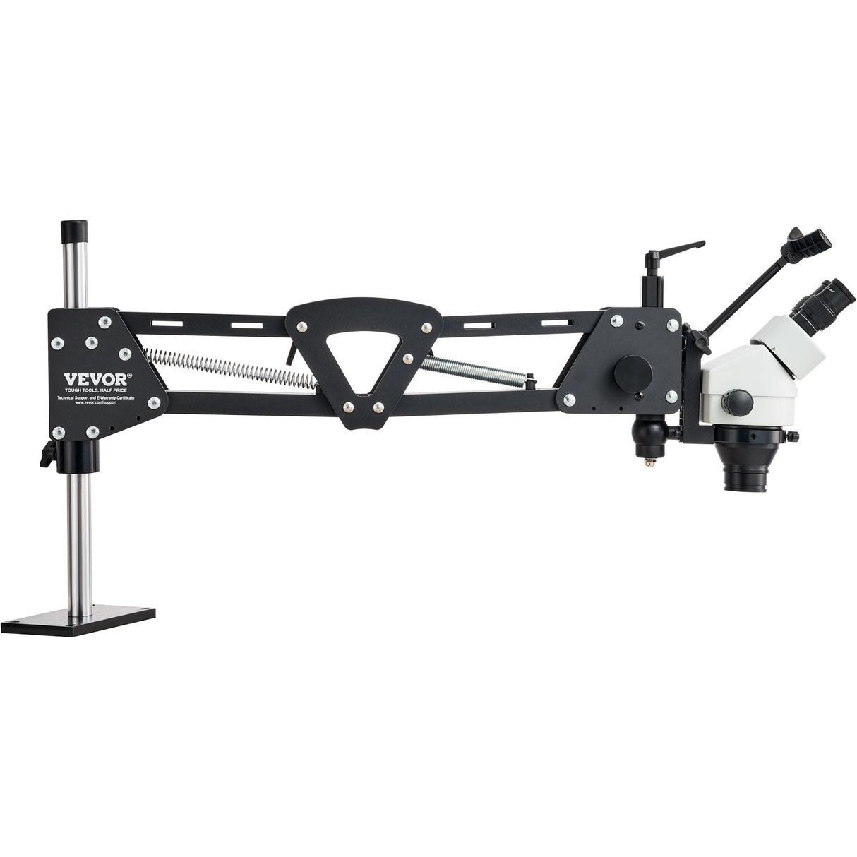 VEVOR Multi-Directional Microscope with Spring Bracket, 7X-45X Magnification Jewelry Microscope, Micro Jewelry Inlaid Stand with Integrated USB Ring LED Light, Jewelers Microscope for Jewelry Inlay