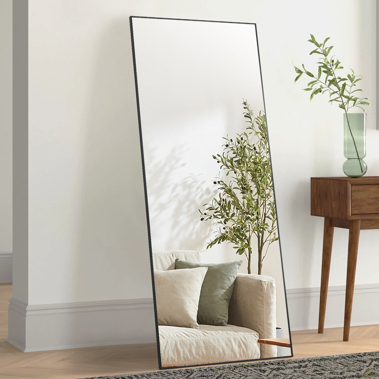 VEVOR Full Length Mirror, 1800x785 mm, Extra Large Standing Hanging or Leaning Rectangle Floor Mirror with Tempered Glass Aluminum Alloy Frame, Full