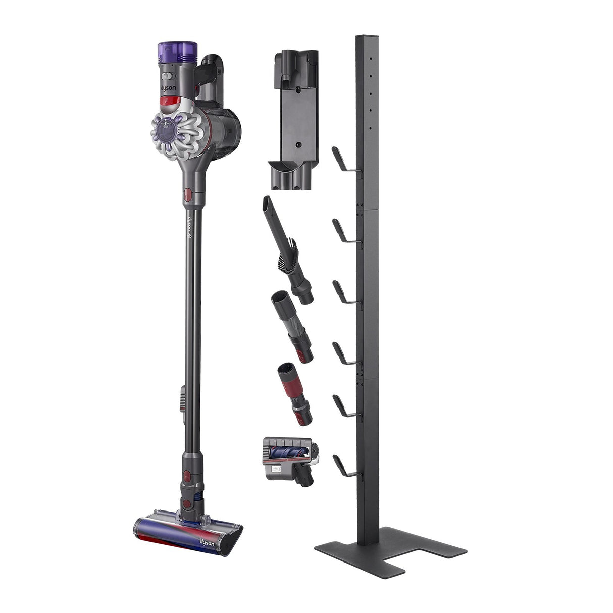 VEVOR Vacuum Stand for Dyson Multi-Models Storage Bracket Holder with 6 Hooks