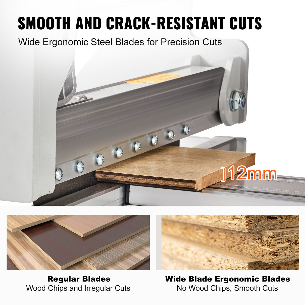 VEVOR Floor Cutter 330mm, Cuts Vinyl Plank, Laminate, Engineered Hardwood, Siding, 12mm Cutting Dept