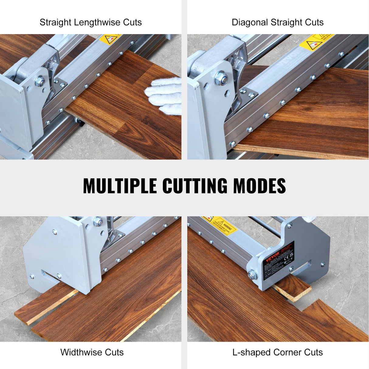 VEVOR Floor Cutter 330mm, Cuts Vinyl Plank, Laminate, Engineered Hardwood, Siding, 12mm Cutting Dept