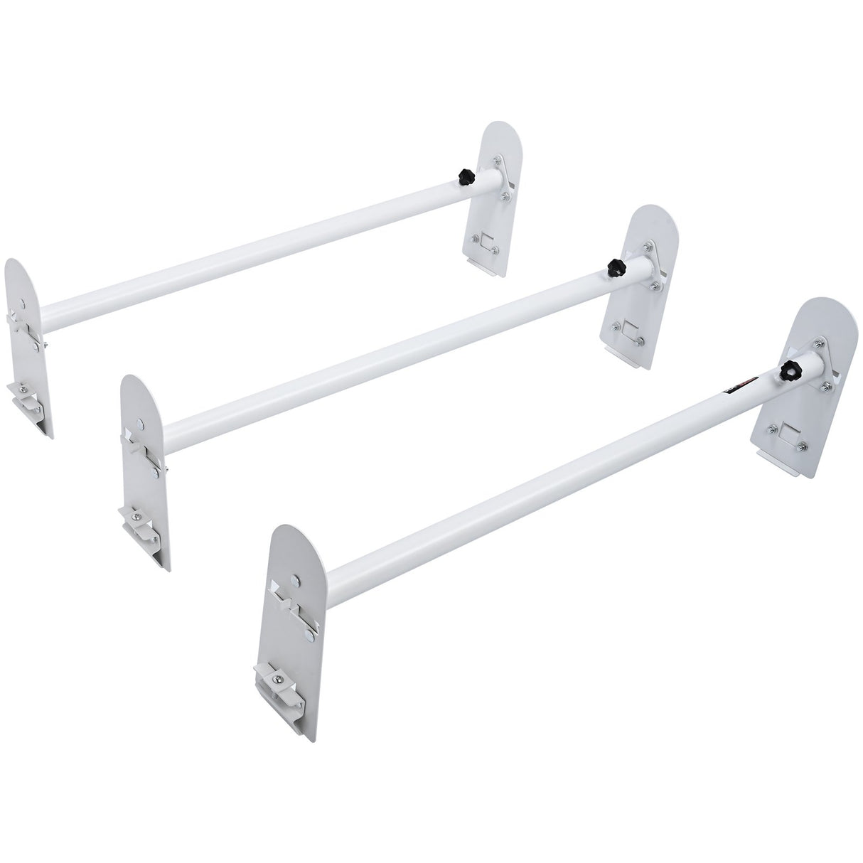 VEVOR Van Roof Ladder Rack, 3 Bars Alloy Steel Roof Racks, 750 LBS Capacity Rain-Gutter Roof Rack, Adjustable Length 40.2" to 74.8", Van Ladder Rack