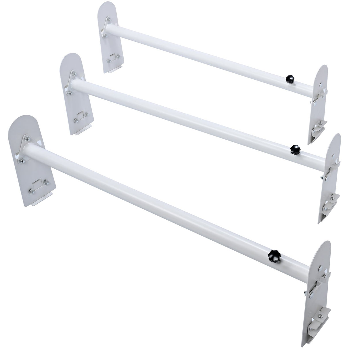VEVOR Van Roof Ladder Rack, 3 Bars Alloy Steel Roof Racks, 750 LBS Capacity Rain-Gutter Roof Rack, Adjustable Length 40.2" to 74.8", Van Ladder Rack