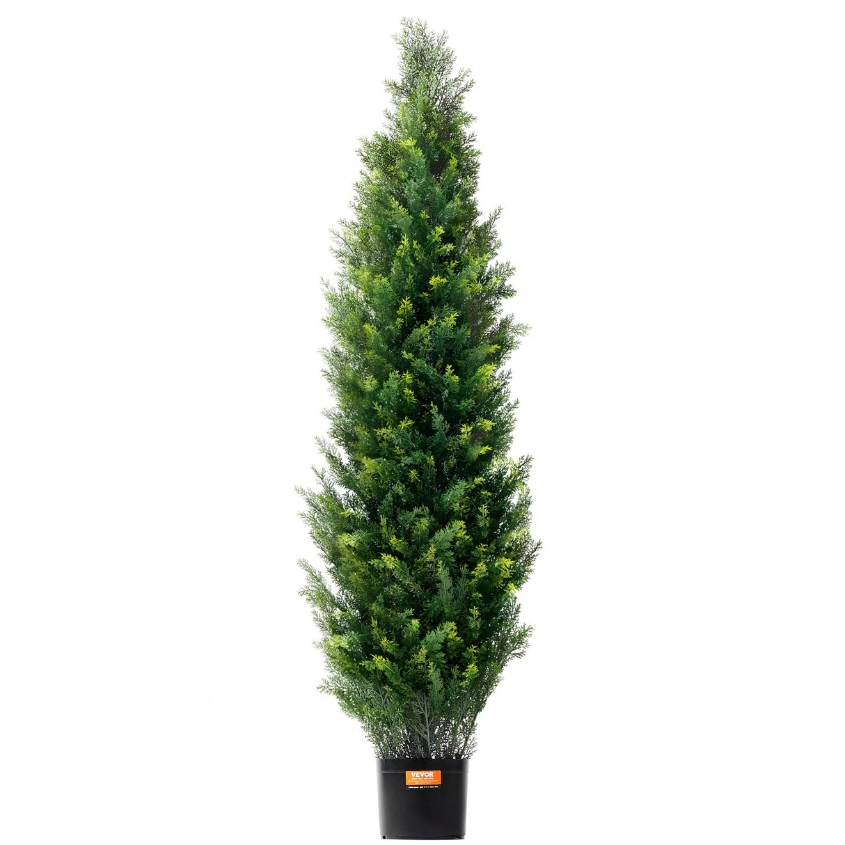 VEVOR 2 Pack 5' Artificial Cedar Topiary Tree Faux Plant UV Decor In/Outdoor