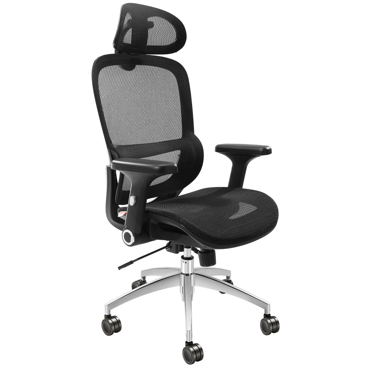 VEVOR Mesh Office Chair, Adjustable High Back Desk Chair with Mesh Seat, Angle and Height Adjustable Home Office Chair with Lumbar and Head Support,