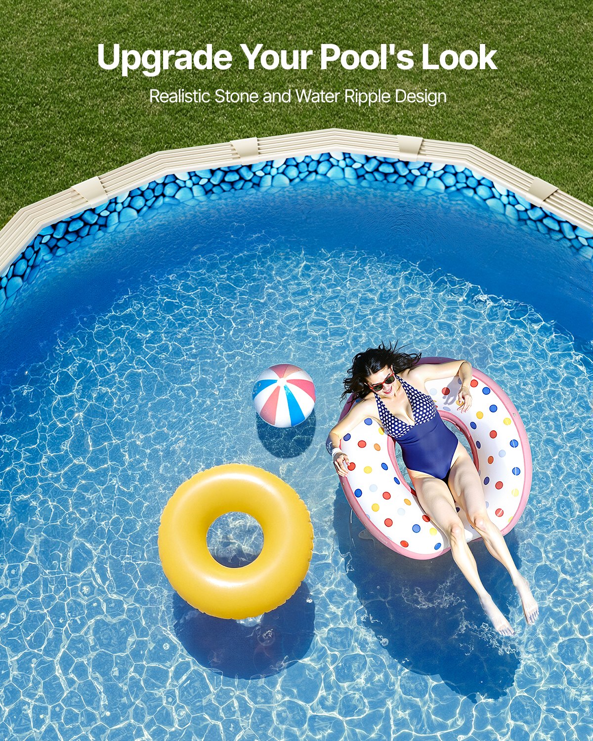 Oval Pool Liner 15x30ft Overlap Style Pool Liner 54in Wall Height