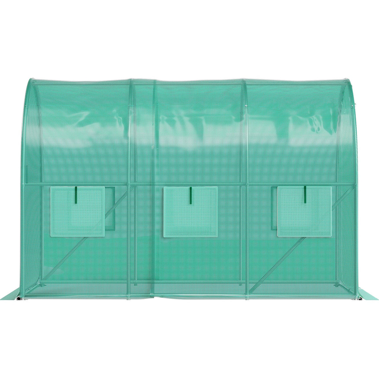 VEVOR Walk-in Tunnel Greenhouse, 3 x 2 x 2 m, Portable Plant Hot House with Galvanised Steel Frame, 1 Top Bar, Diagonal Poles, Zipper Door and 6 Roll-