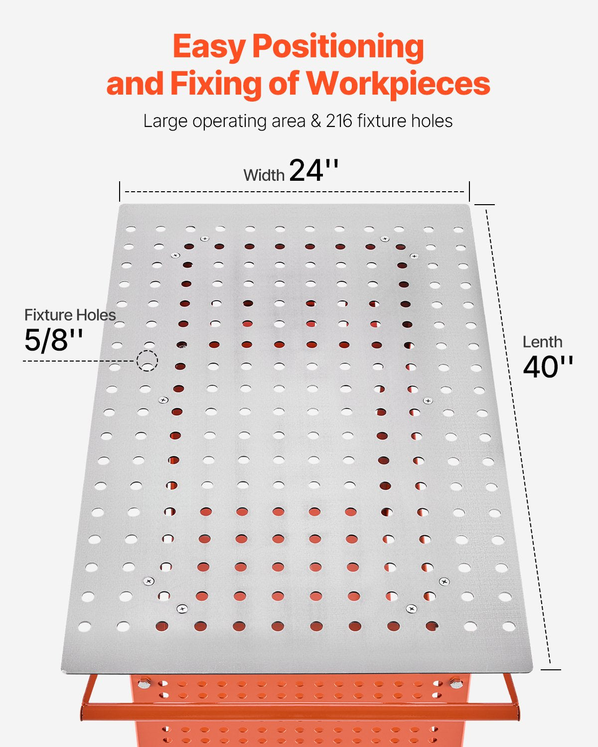VEVOR Welding Table 40"x24" Welding Workbench with 800LBS Static Weight Capacity