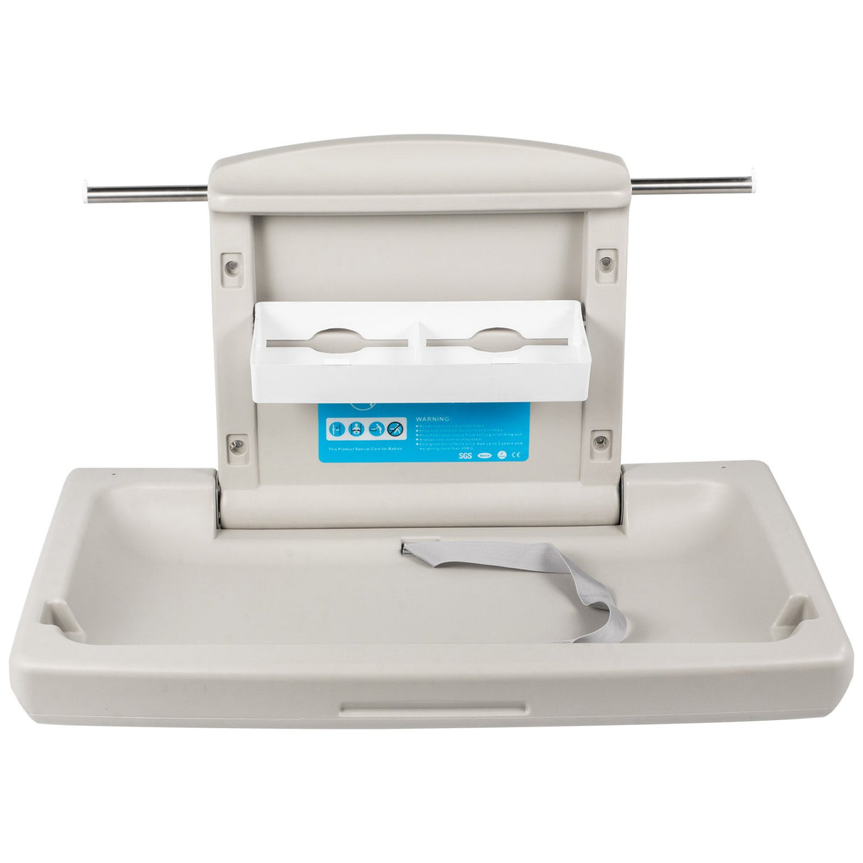 VEVOR Horizontal Baby Changing Table Wall-mounted Baby Diaper Changing Station Vertical Fold Down Baby Changing Table