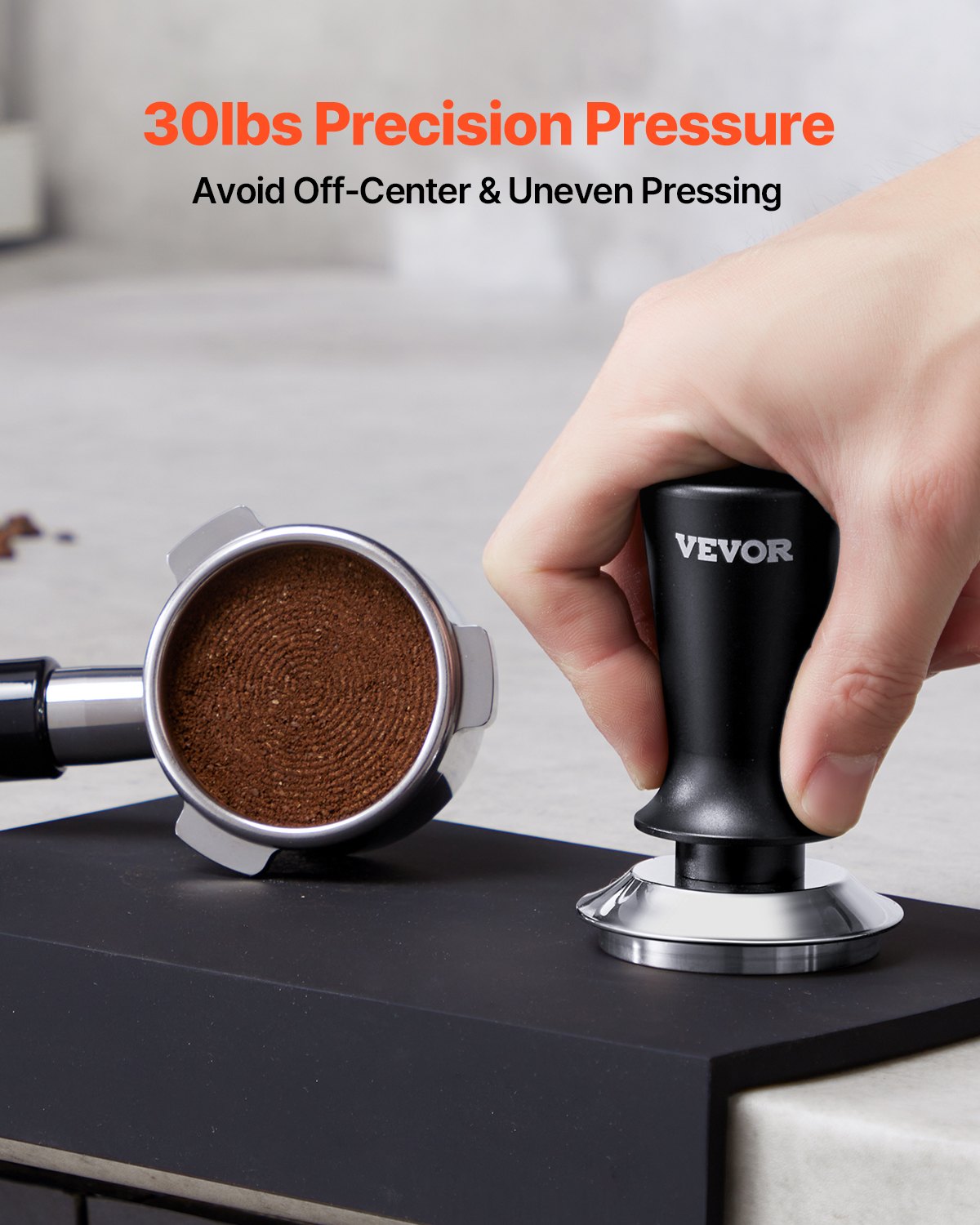 VEVOR 51mm/53mm/58mm Espresso Tamper Stainless Steel Coffee Tamper with Spring