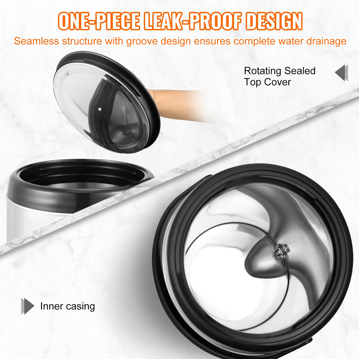 VEVOR Stainless Steel Insulated Beverage Dispenser, 9.2 Liter, Thermal Hot and Cold Drink Server Dispenser with Spigot Handle, Food-grade for Hot Tea Coffee Water Restaurant Drink Shop