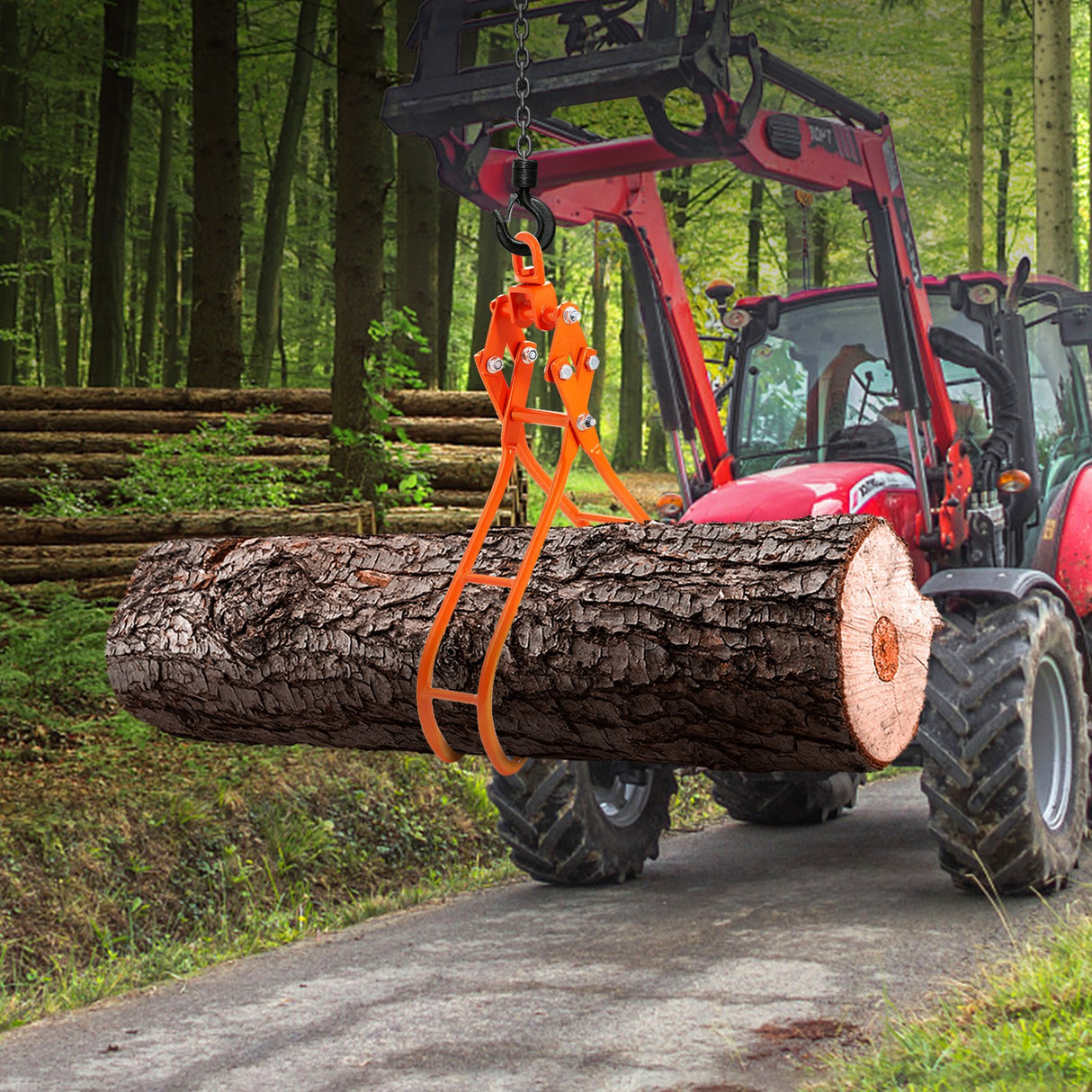 VEVOR Timber Claw Hook, 36 inch 4 Claw Log Grapple for Logging Tongs, Swivel Steel Log Lifting Tongs, Eagle Claws Design with 3307 lbs/1500 kg Loading Capacity for Tractors, ATVs, Trucks, Forklifts