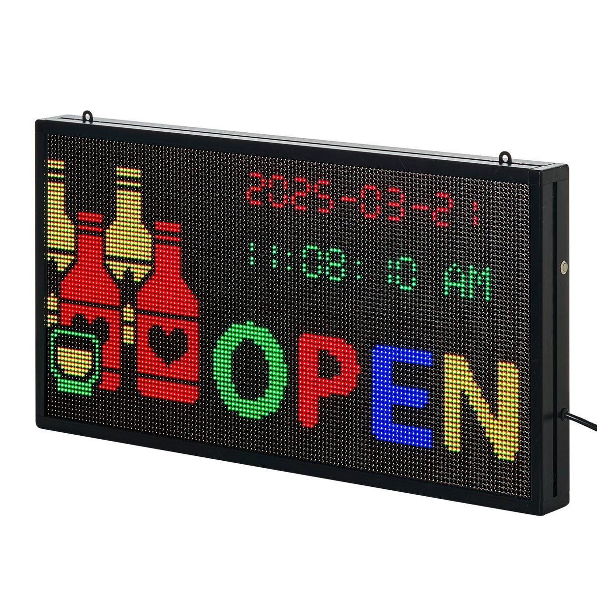 VEVOR 27x14in Programmable LED Sign Digital Scrolling Display Board P5 Fullcolor