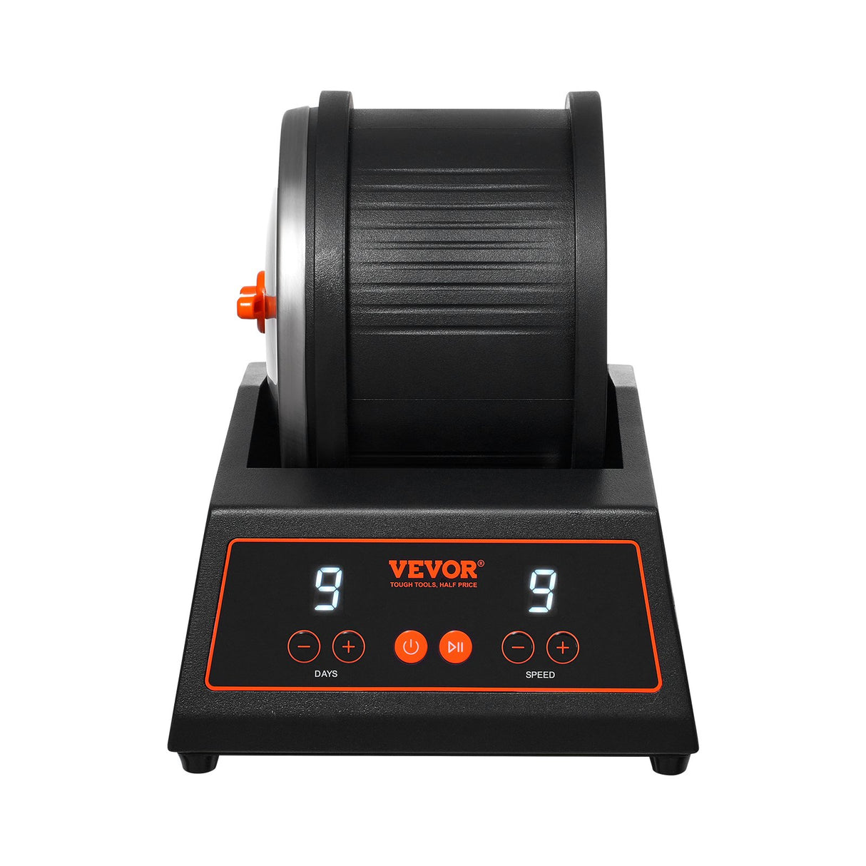 VEVOR Rock Tumbler Machine 4 lbs Rock Polishing Kit 9 Speed 9-Day Timer Steel