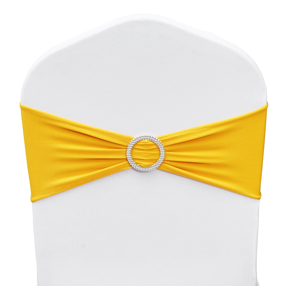 VEVOR Stretch Spandex Chair Sashes, Chair Slipcover and Stretch Chair Sash with Round Buckle, Elastic Chair Bands, Fitting Wedding, Holiday, Banquet,