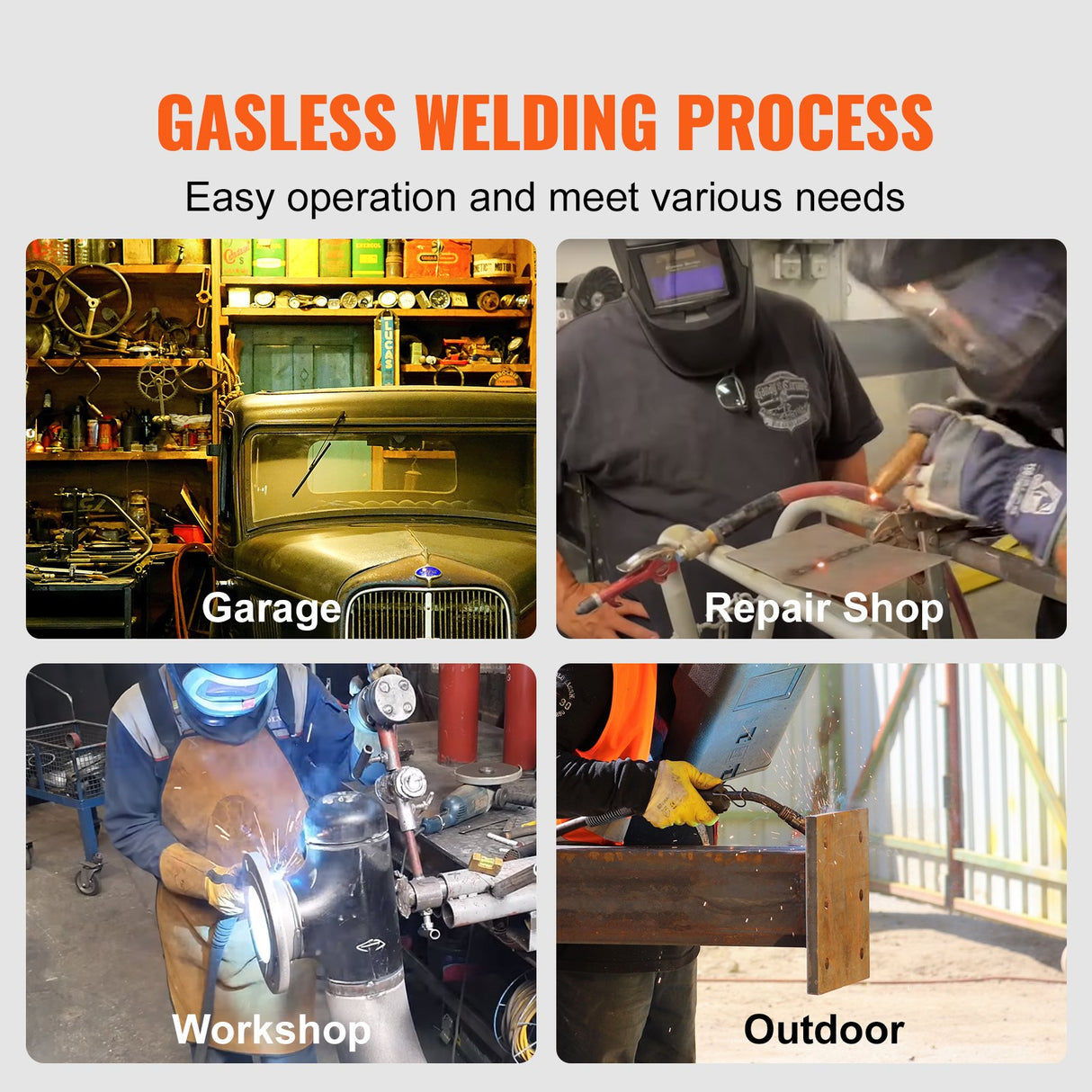 VEVOR Flux Core Welding Wire, E71T-GS 0.030-inch 10LBS, Gasless Mild Steel MIG Welding Wire with Low Splatter for All Position Arc Welding and Outdoor Use