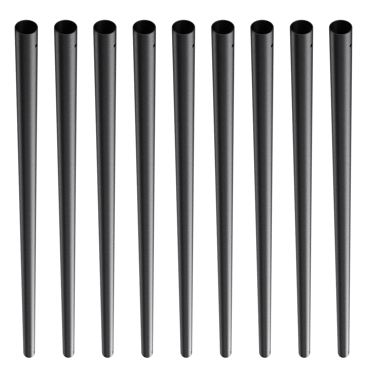 VEVOR Staircase Metal Balusters, 3/4'' Round x 32'' Long Aluminum Decorative Banister Spindles, 101 Pack Deck Baluster with Screws, Classic Hollow Deck Railing Satin Black Powder Coated for Porch