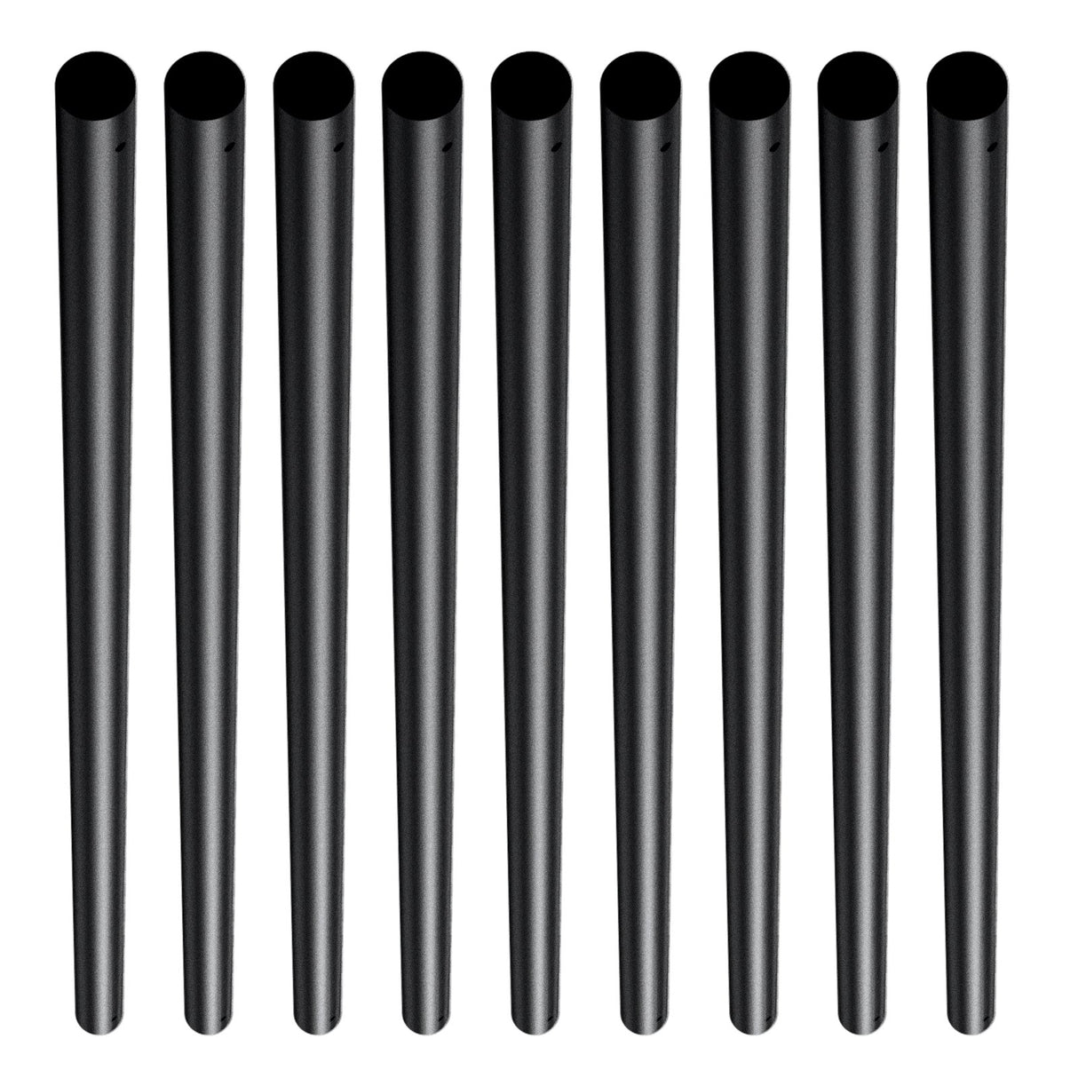 VEVOR Staircase Metal Balusters, 3/4'' Round x 32'' Long Aluminum Decorative Banister Spindles, 101 Pack Deck Baluster with Screws, Classic Hollow Deck Railing Satin Black Powder Coated for Porch