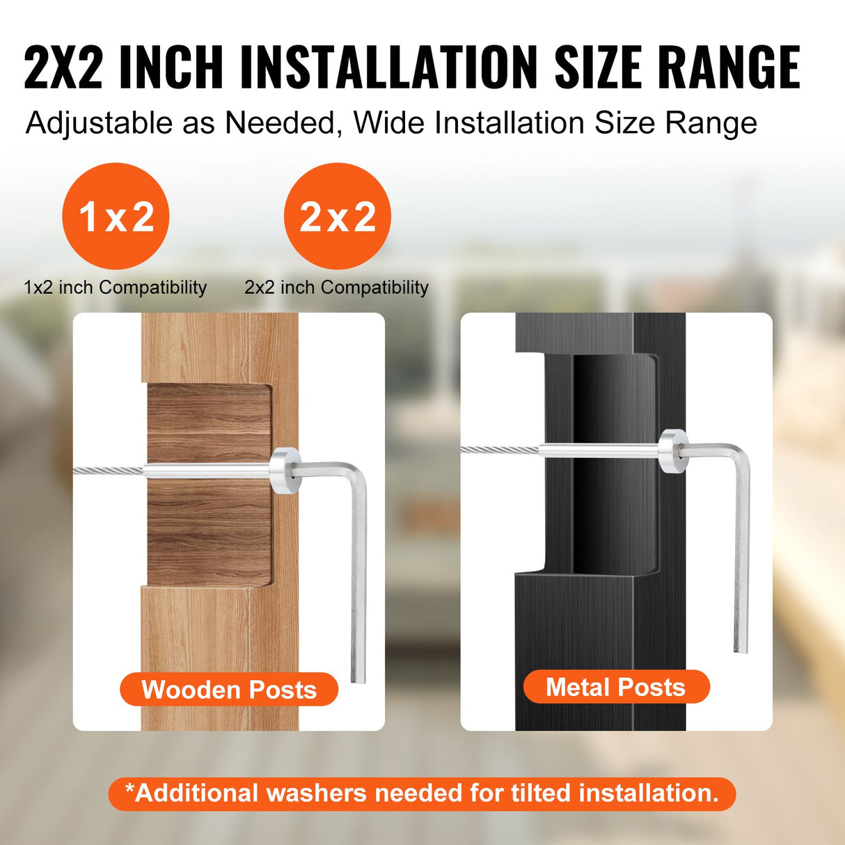 20 Pack Invisible Cable Railing kit, T316 Stainless Steel 3.2mm Invisible Receiver and Swage Stud End for Cable Railing, Swage Tensioner 3.2mm for Wood/Metal Post, Cable Railing Hardware, Silver