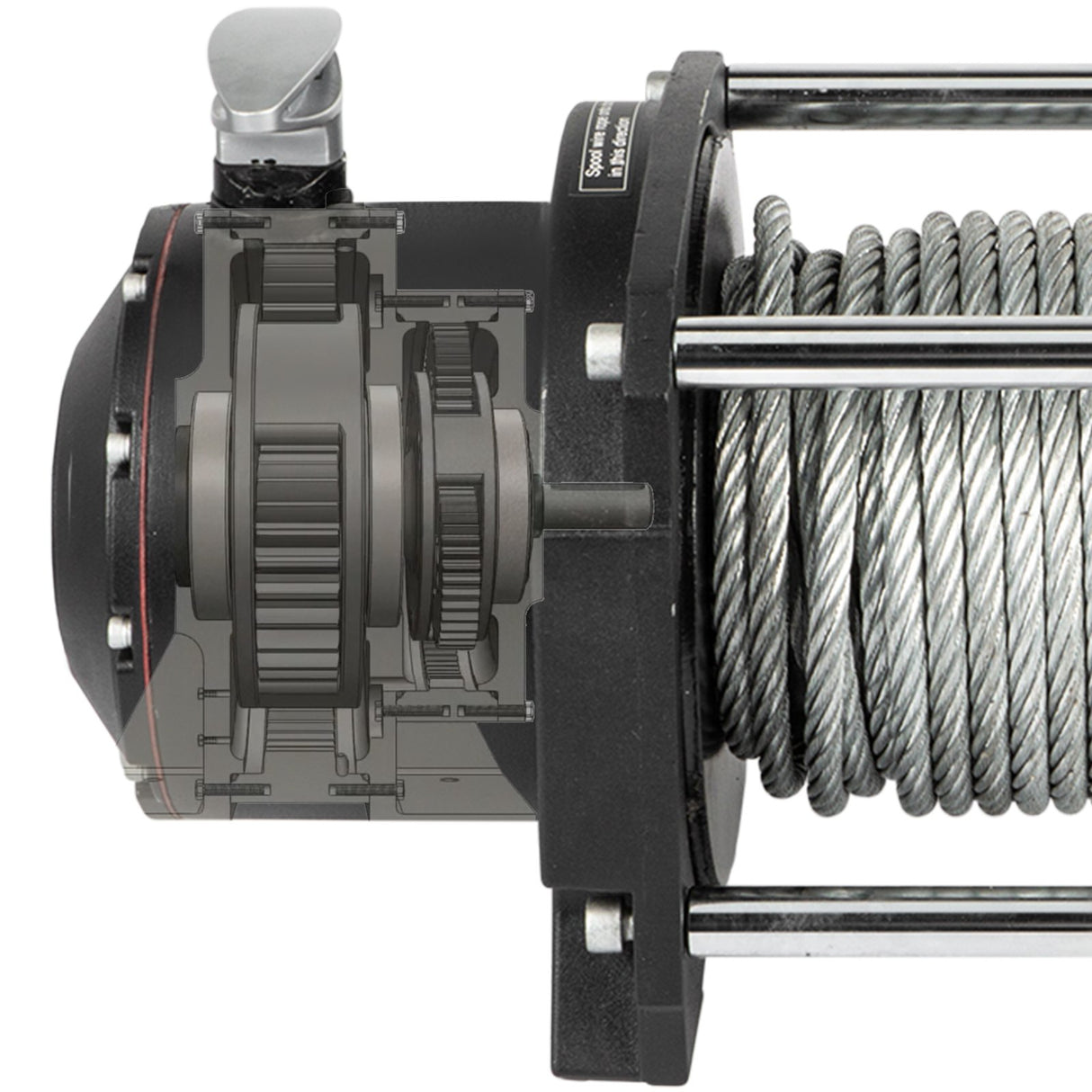 VEVOR Industrial Hydraulic Winch 4535kg, Hydraulic Anchor Winch with 24m Strong Steel Cable, Hydraulic Drive Winch Adapter Kit, Utility Winch with