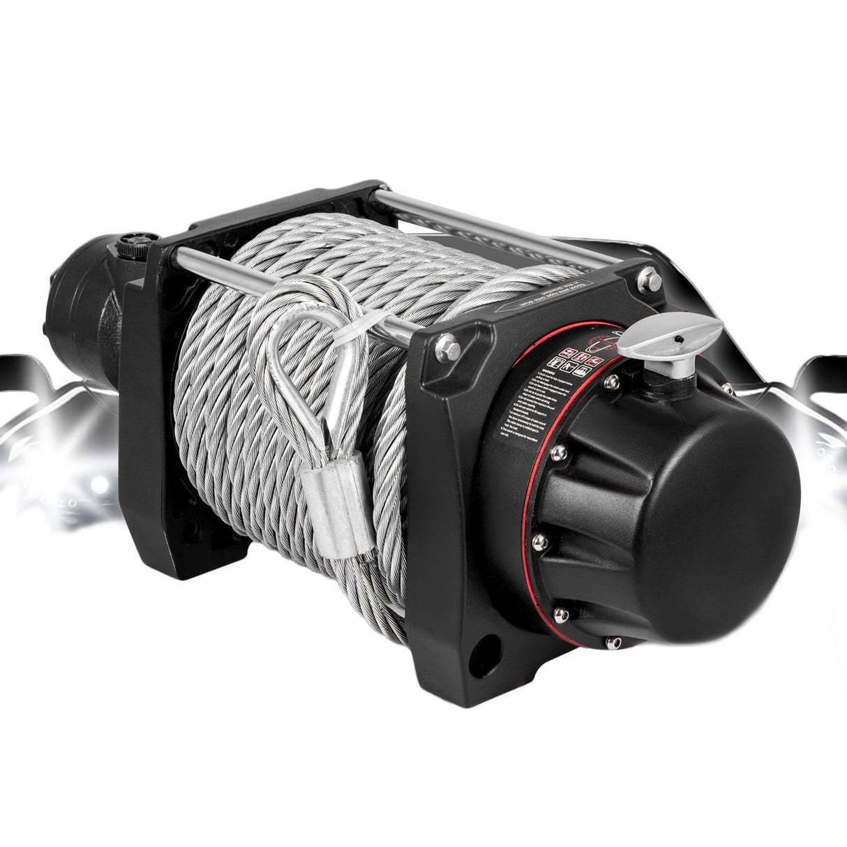 VEVOR Industrial Hydraulic Winch 9071kg, Hydraulic Anchor Winch with 24m Strong Steel Cable, Hydraulic Drive Winch Adapter Kit, Utility Winch with Mechanical Lock for Tacoma Yukon Hummer, etc.