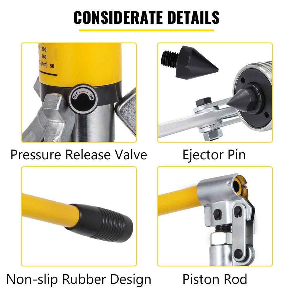 VEVOR Hydraulic Gear Puller, 15 Ton Max. Capacity Hydraulic Puller, 2 or 3 Jaws Bearing Hub Separator, 3.9"- 11.8" Hydraulic Puller Separator Tool for Pulling Hubs, Flanges, Gears, Bearings
