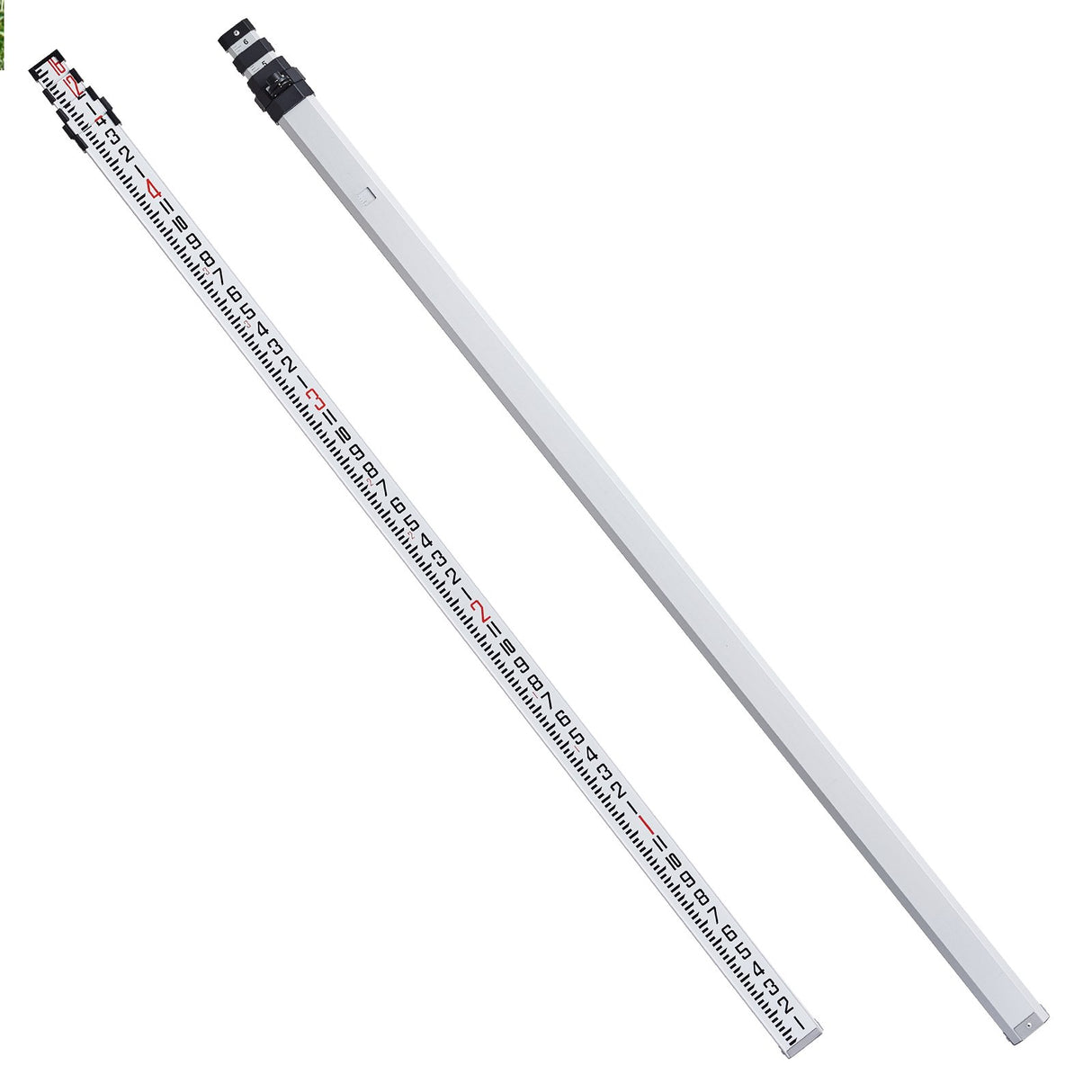 VEVOR Measuring Rod 16-Feet/8ths 4 Sections Telescopic Grade Rod 1/8in w/ Bag