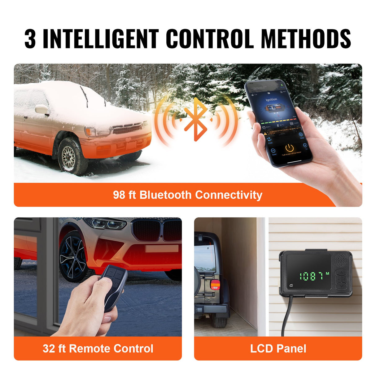 VEVOR Bluetooth App Control Diesel Air Heater, 12V 5KW Diesel Heater with Automatic Altitude Adjustm