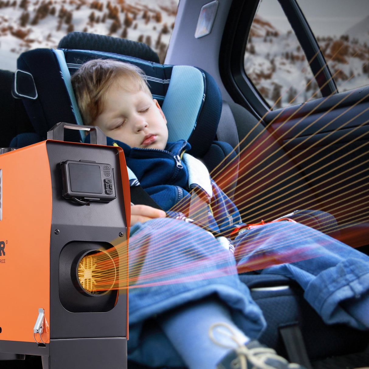 VEVOR 8 KW Diesel Air Heater, Bluetooth App Control All-on-one Diesel Heater with Automatic Altitude Adjustment, Remote Control and LCD, Portable Parking Heater for Home RV Trailer Camper Van Boat