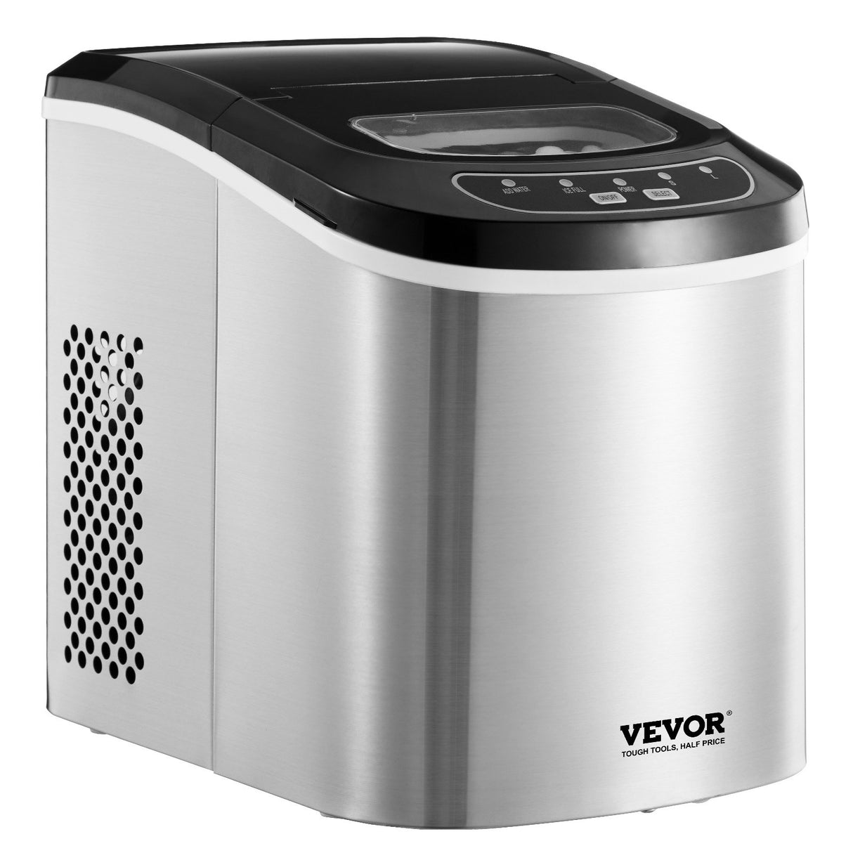 VEVOR Portable Countertop Ice Maker 33Lbs/24H Self-Cleaning with Scoop Basket