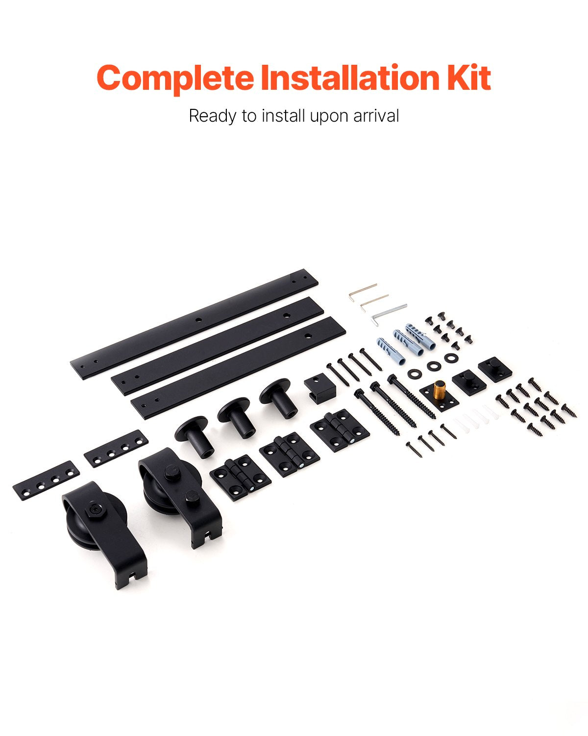 VEVOR Bi-Folding Sliding Barn Door Hardware Track Kit 40" for Two 18" Doors