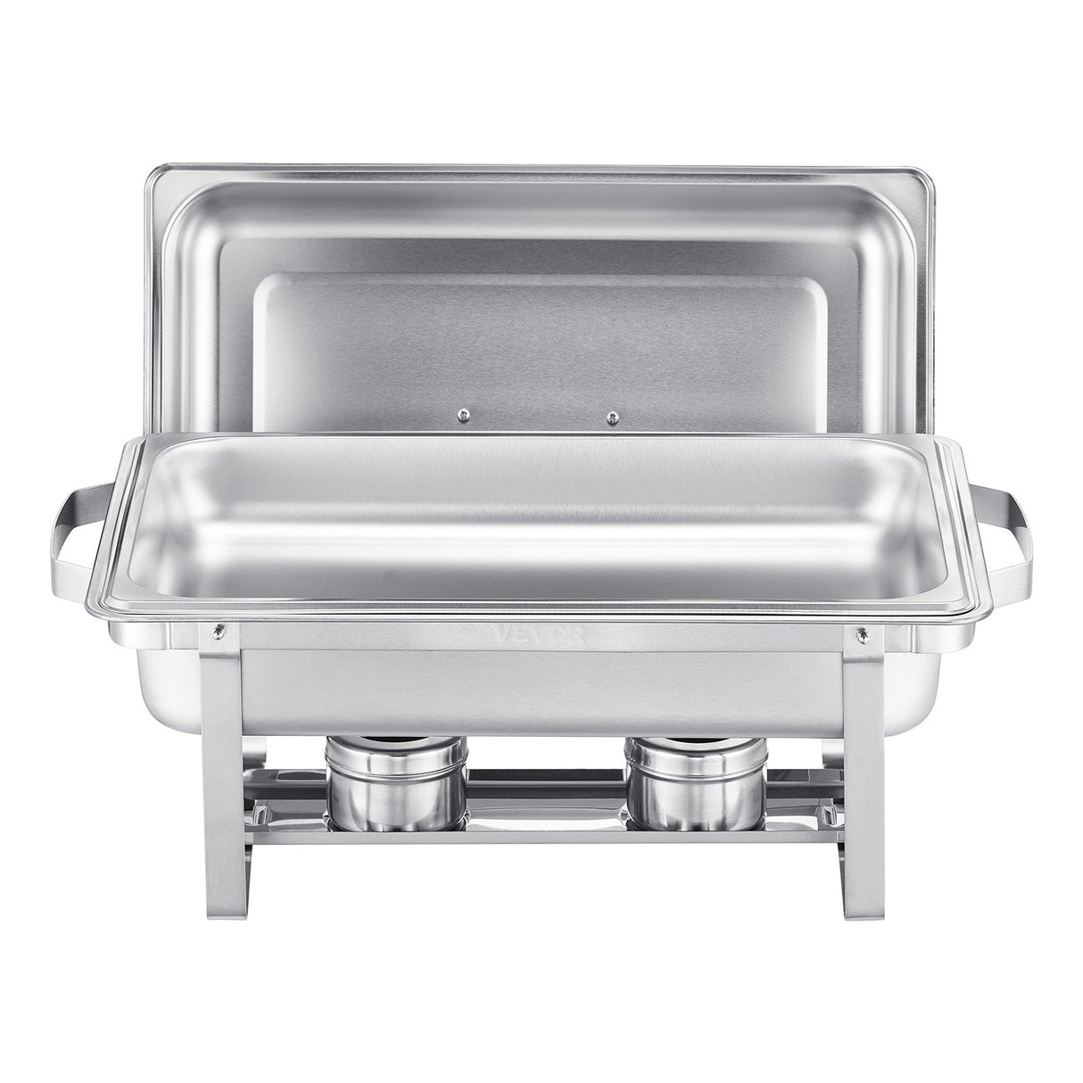 VEVOR 8 Qt 2 Pack Rectangle Chafing Dish Buffet Set Fullsize Pan Stainless Steel