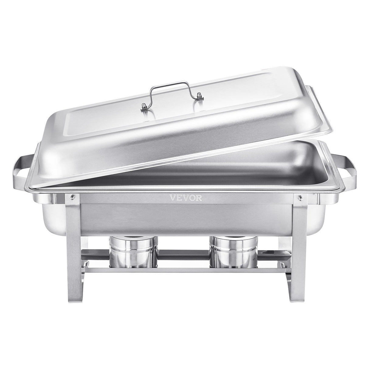 VEVOR 8 Qt 6 Pack Rectangle Chafing Dish Buffet Set Fullsize Pan Stainless Steel