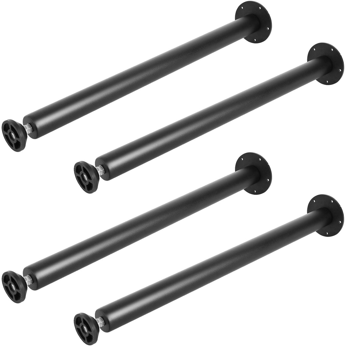 VEVOR 711.2MM Adjustable Desk Legs, Reinforced Steel Office Table Furniture legs Set of 4 for DIY, 544.3KG Load Capacity Heavy Duty Desk Legs, Quick Instalation Legs with Adjustable Foot Cup Black