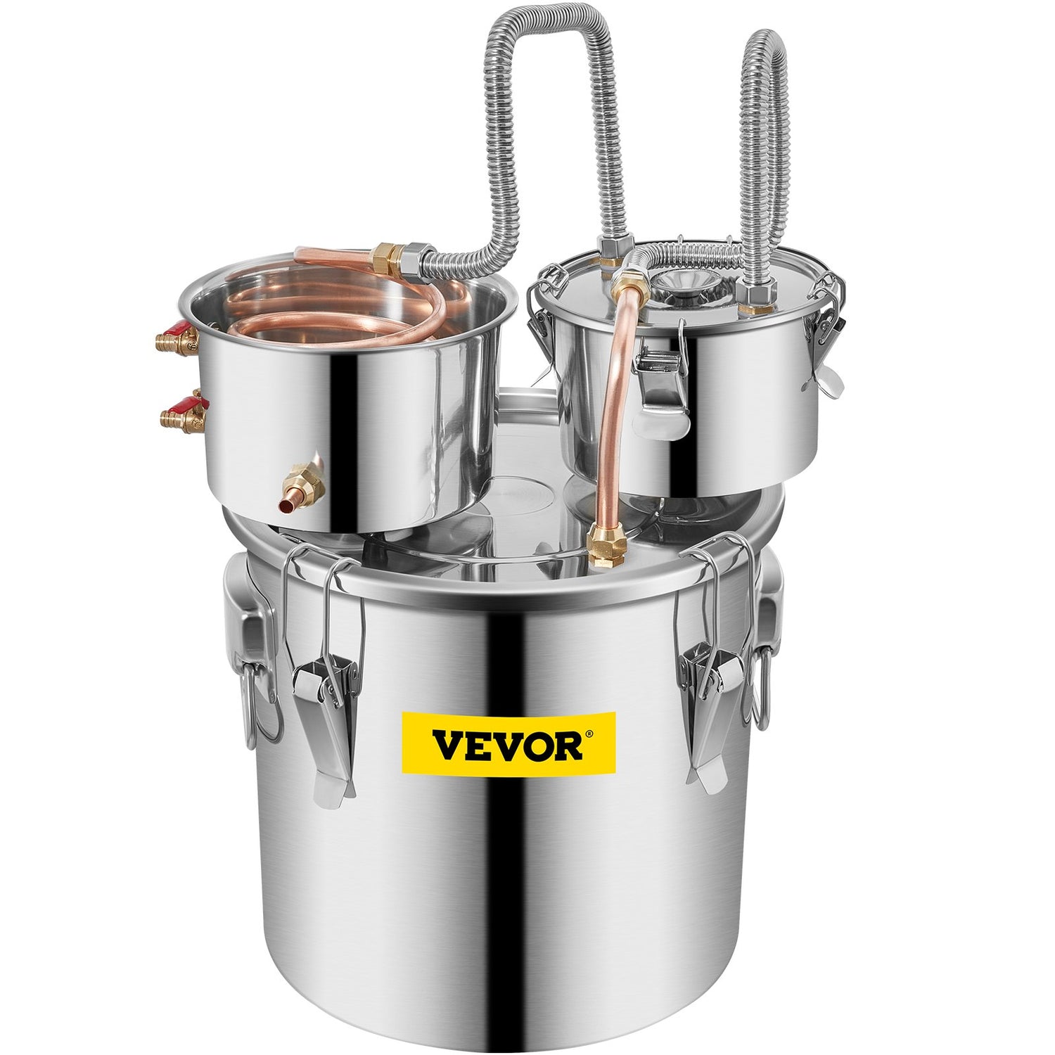 Vevor 30L 8Gal Alcohol Distiller Water Spirit Boiler Home Brew Copper Alcohol Still