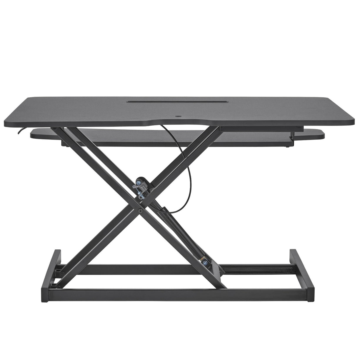 VEVOR Standing Desk Converter, Two-Tier Stand up Desk Riser, 800 mm Large Sit to Stand Desk Converter,140-510 mm Adjustable Height, for Monitor, Keyboard & Accessories Used in Home Office