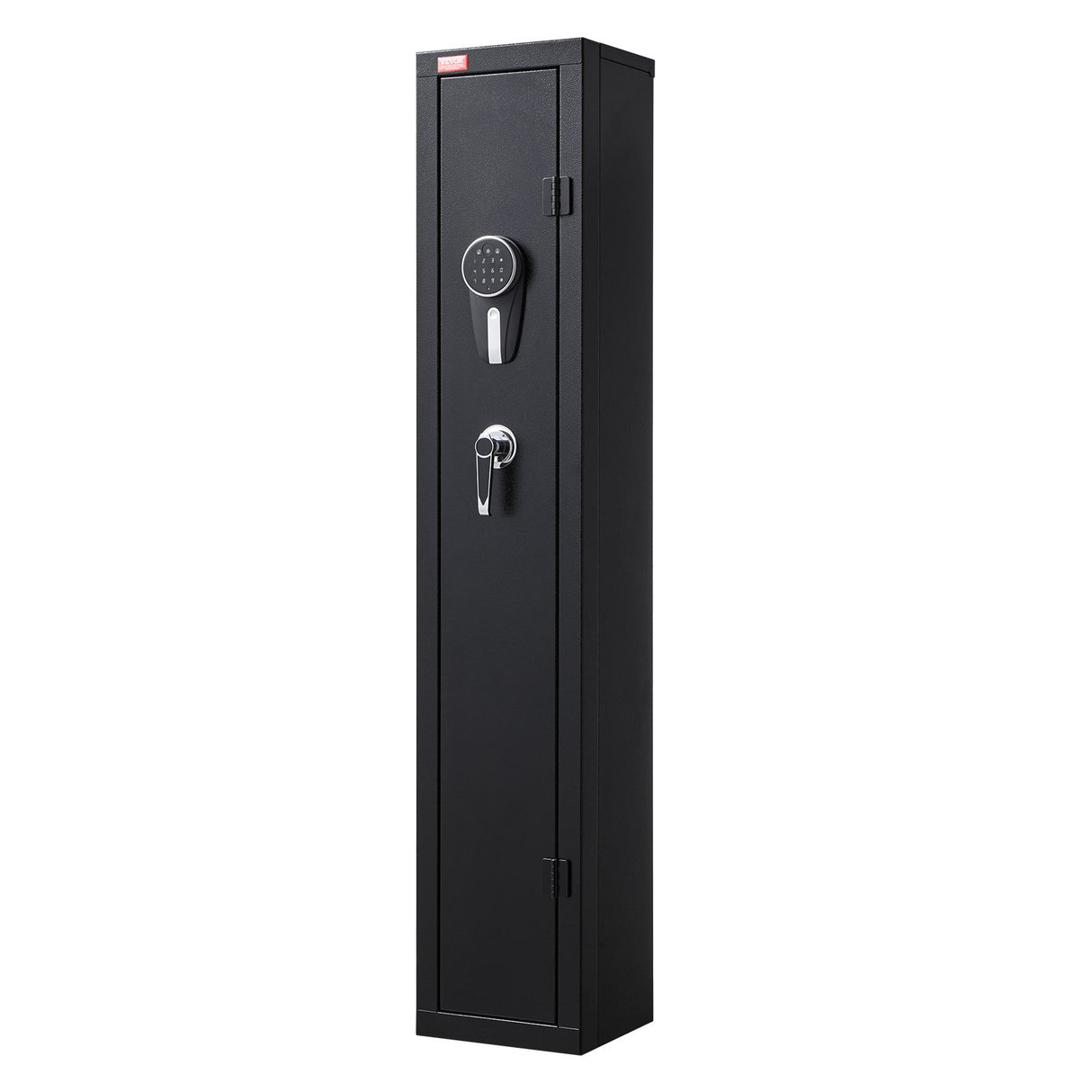 Gun Safe, Heavy Duty Cold-Rolled Steel Fireproof Rifle Cabinet with Digital Keypad & Key, Large Long Gun Cabinet with Magazine and LED Lighting, Adjustable Racks for Rifles, Pistols, Shotgun