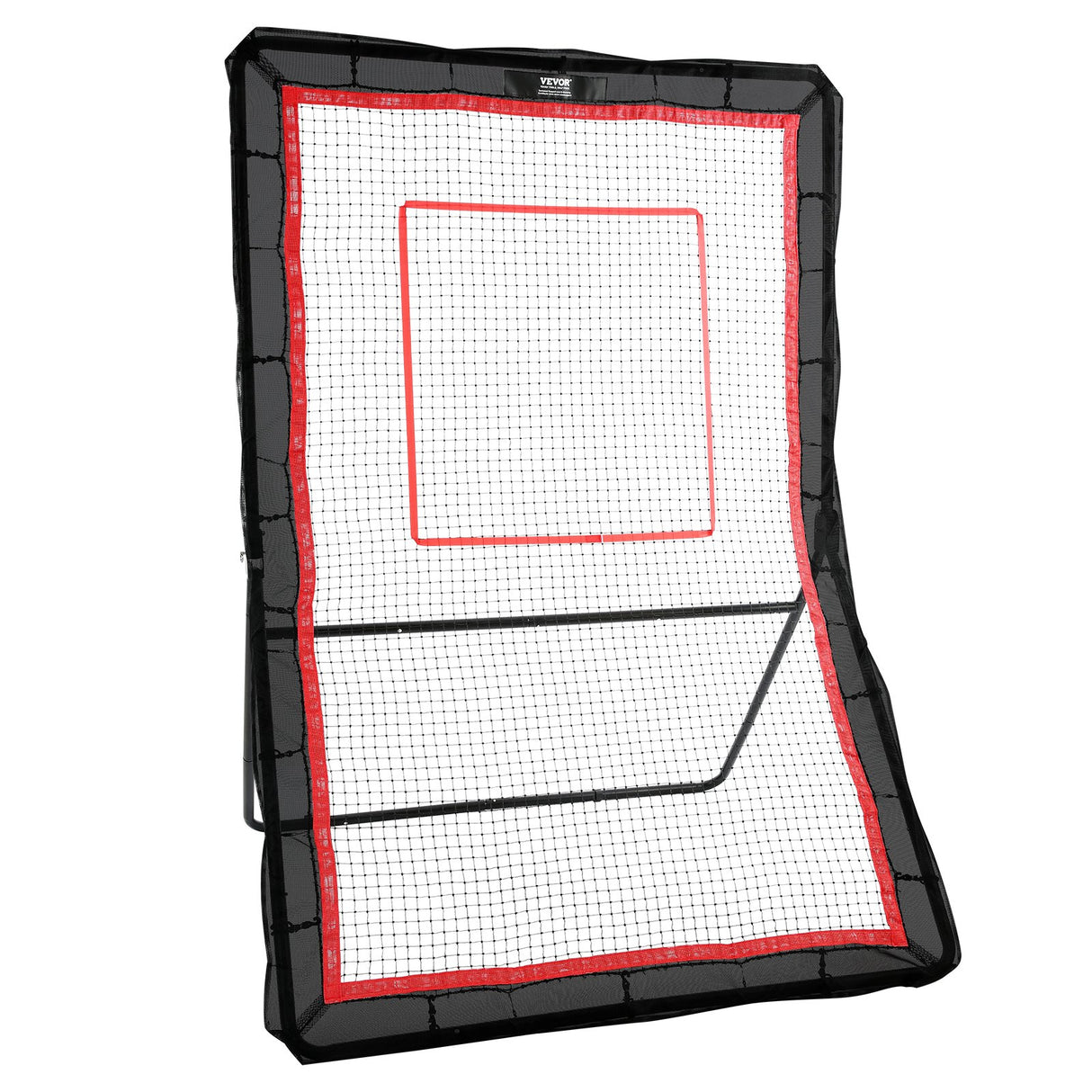 VEVOR Lacrosse Rebounder for Backyard, 5x7 Ft Volleyball Bounce Back Net, Pitchback Throwback Baseball Softball Return Training Screen, Adjustable