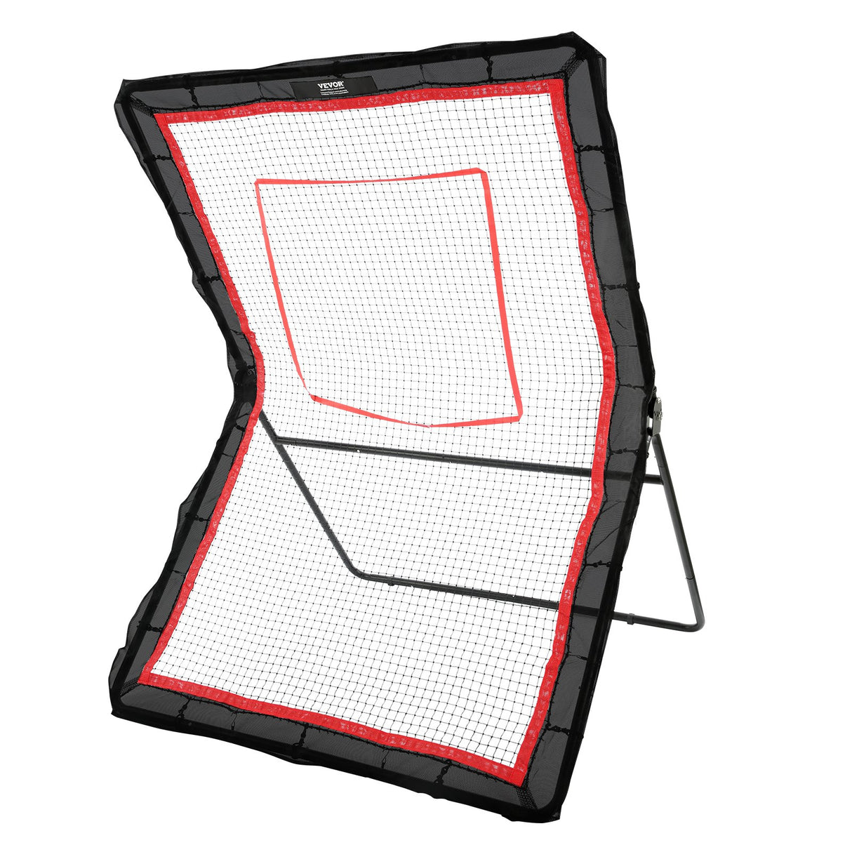 VEVOR Lacrosse Rebounder for Backyard, 5x7 Ft Volleyball Bounce Back Net, Pitchback Throwback Baseball Softball Return Training Screen, Adjustable