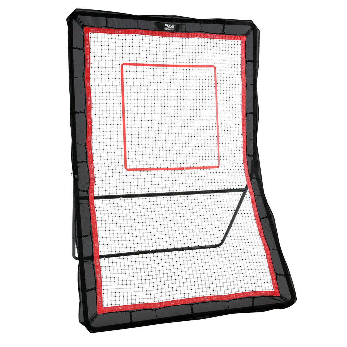 VEVOR Lacrosse Rebounder for Backyard, 5x7 Ft Volleyball Bounce Back Net, Pitchback Throwback Baseball Softball Return Training Screen, Adjustable