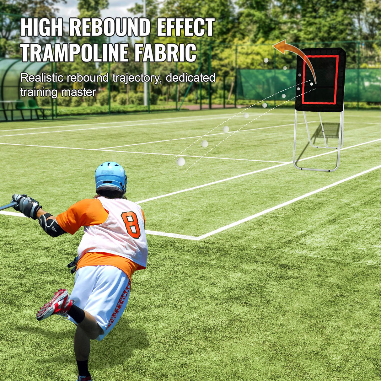 Folding Lacrosse Rebounder for Backyard, 3x4 Ft Volleyball Bounce Back Net, Pitchback Throwback Baseball Softball Return Training Screen, Adjustable Angle Shooting Practice Training Wall, Black