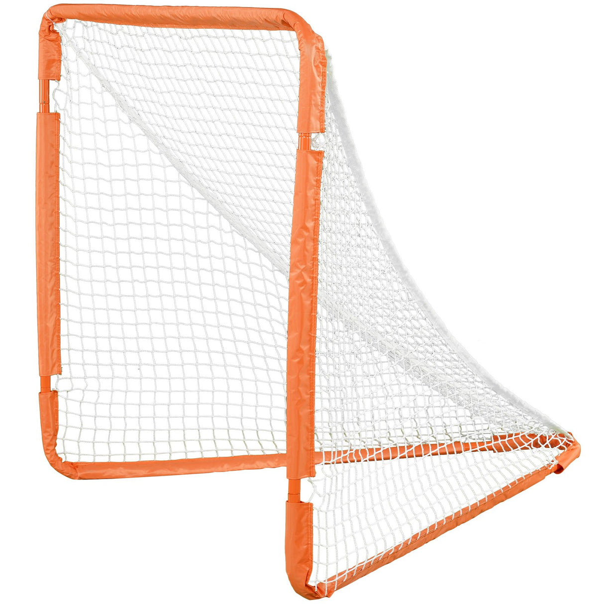 VEVOR Lacrosse Goal, 1.2 mx 1.2 m Small Kids Lacrosse Net, Folding Portable Lacrosse Goal with Carry Bag, Iron Frame Backyard Training Equipment,