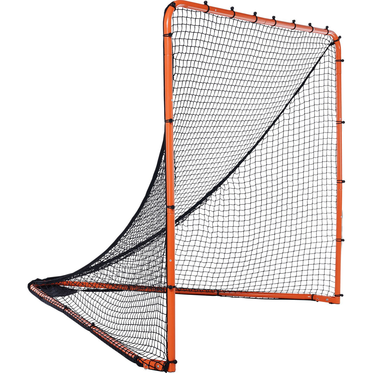 VEVOR Lacrosse Goal, 1.8mx1.8m Lacrosse Net, Folding Portable Backyard Lacrosse Training Equipment, Steel Frame Training Net, Quick & Easy Setup