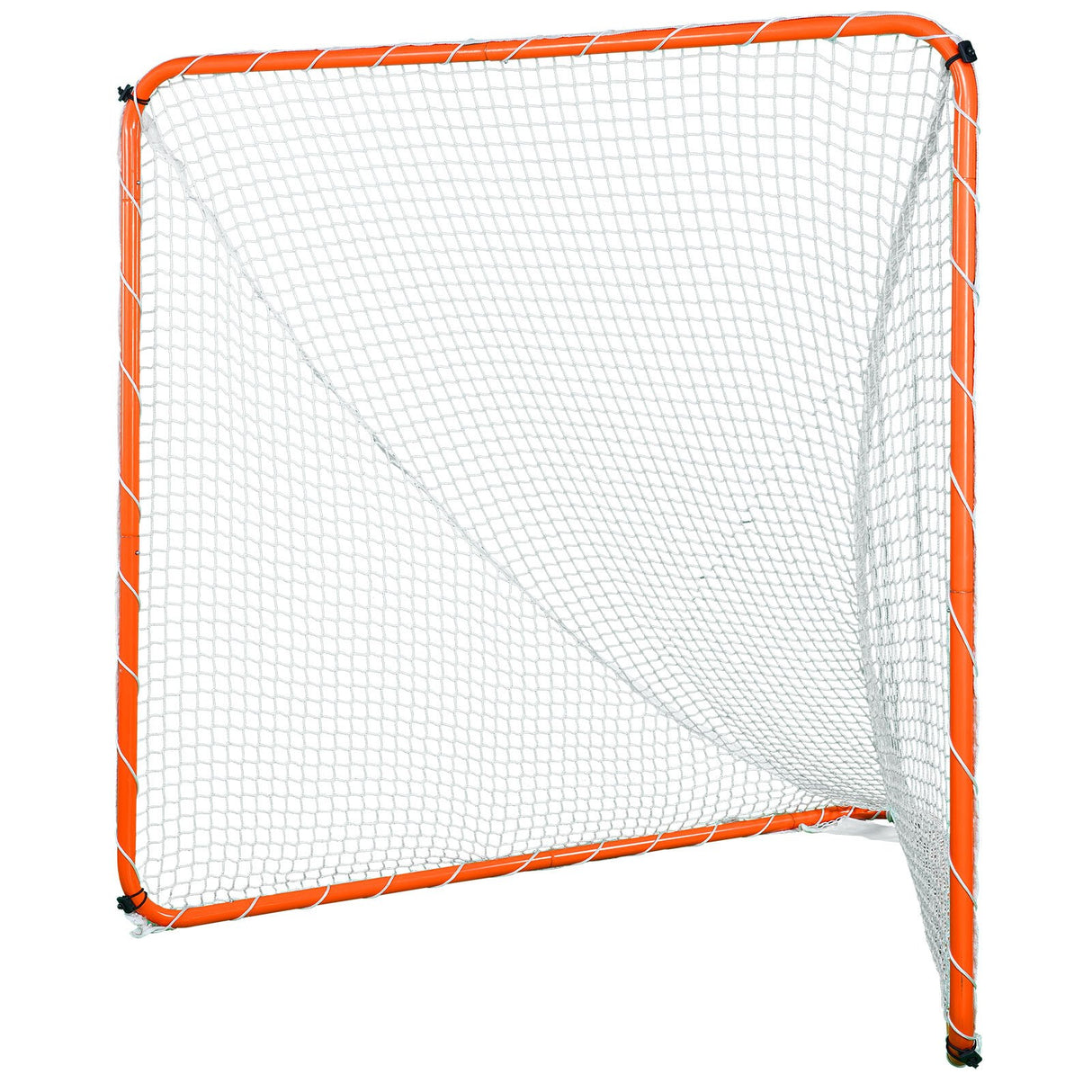 VEVOR Lacrosse Goal, 6' x 6' Lacrosse Net, Steel Frame Backyard Lacrosse Training Equipment, Portable Lacrosse Goal with Carry Bag, Quick & Easy Setup, Perfect for Youth Adult Training, Orange
