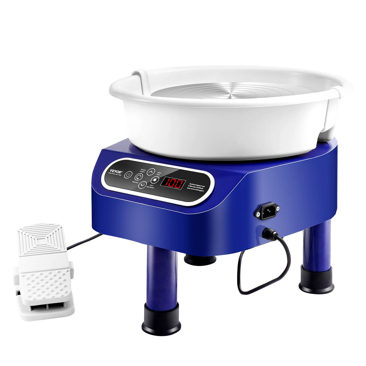 VEVOR Pottery Wheel, 11 inch Pottery Forming Machine, 450W Electric Wheel for Pottery with Foot Pedal and LCD Touch Screen, Direct Drive Ceramic Wheel