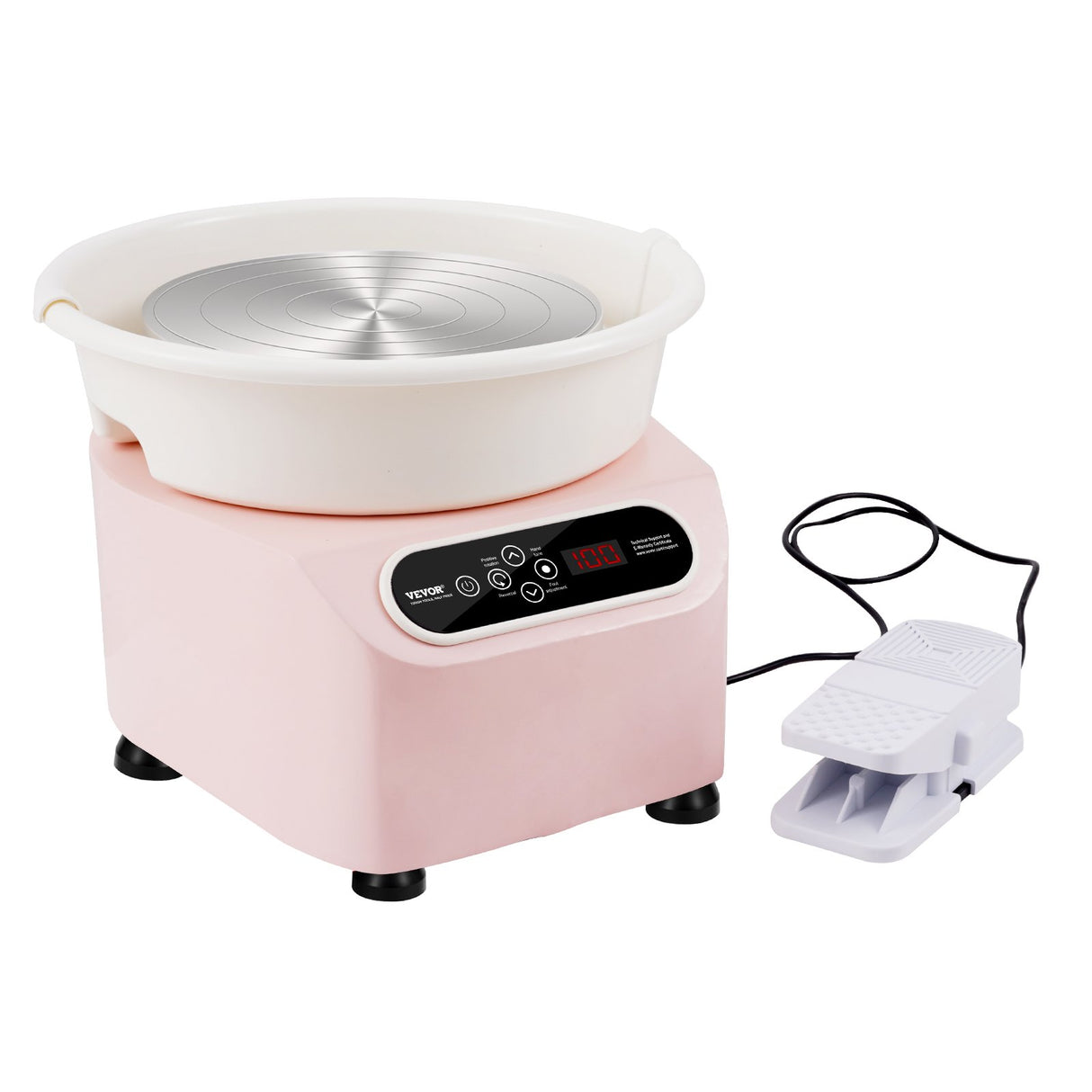 VEVOR Pottery Wheel, 11 inch Pottery Forming Machine, 350W Electric Wheel for Pottery with Foot Pedal and LCD Touch Screen, Direct Drive Ceramic Wheel