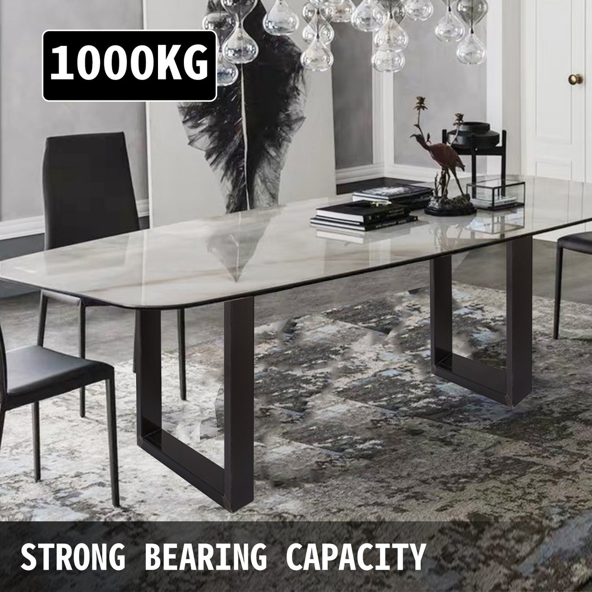 VEVOR 72 x 60 cm Dining Table Legs Office Table Legs Set of 2 Steel Table Legs Computer Desk Legs Steel Bench Legs Country Style Table Legs DIY Furniture Legs