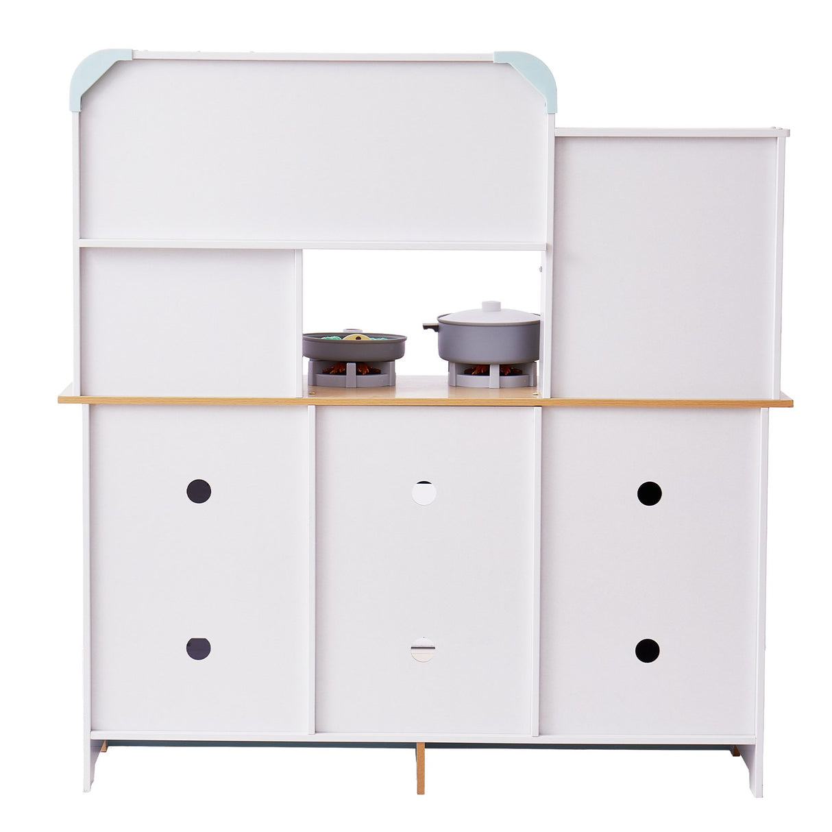 VEVOR Kitchen Playset Kids Pretend Cooking Play Toy 24 Piece Accessories White