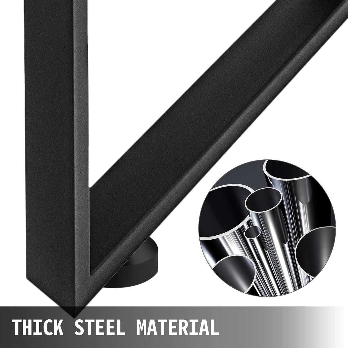 VEVOR Black Metal Table Legs Set of 2 Steel Table Legs 800x720 MM Dining Table Legs Office Table Legs Computer Desk Legs Steel Bench Legs Country
