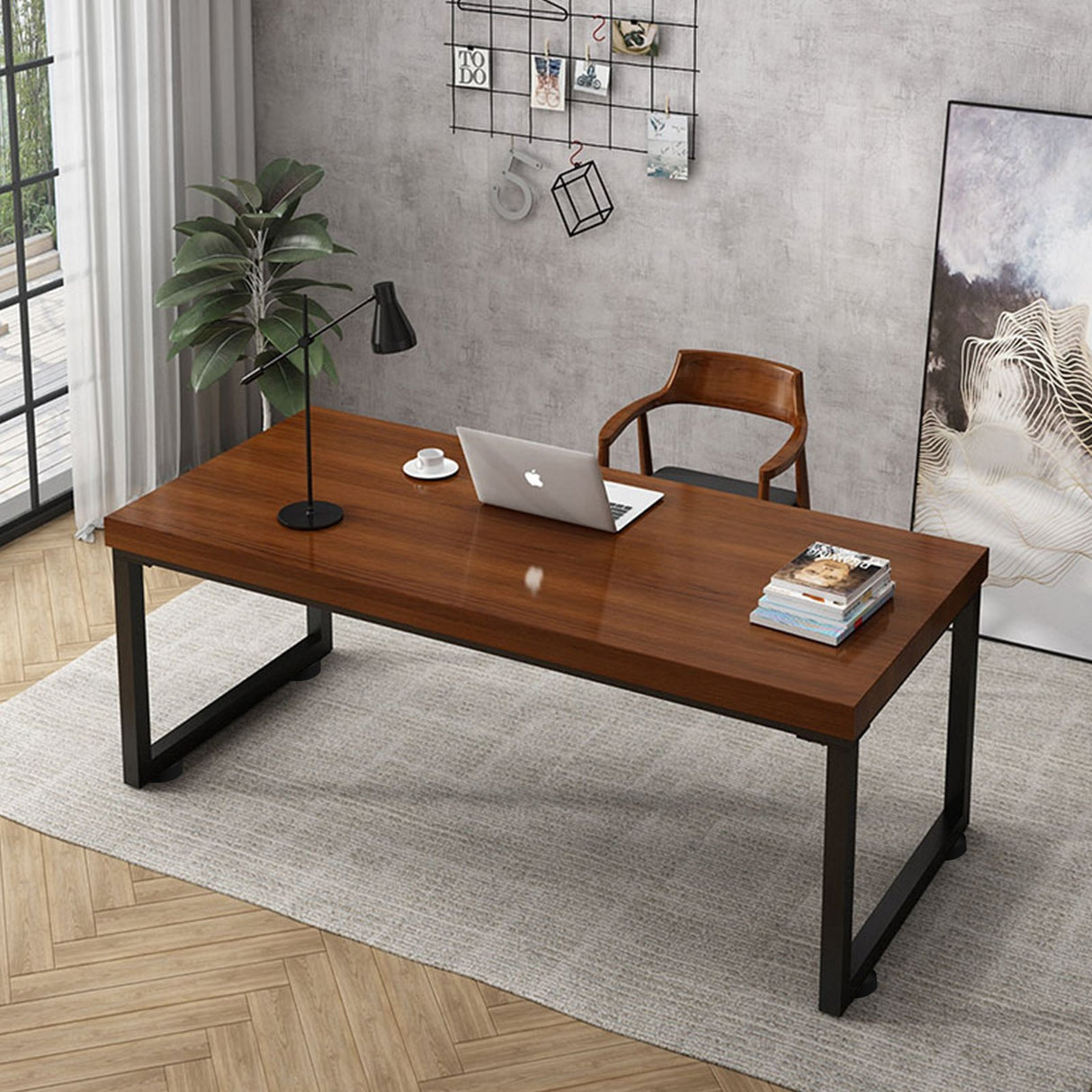 VEVOR Black Metal Table Legs Set of 2 Steel Table Legs 800x720 MM Dining Table Legs Office Table Legs Computer Desk Legs Steel Bench Legs Country Style Table Legs DIY Furniture Legs